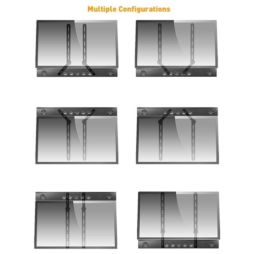 23" to 65" TV Mounts and Stands ,Universal Soundbar Bracket with Adjustable Arms Fits Displays up to 33lbs