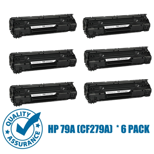 Printer Pro™ Compatible Replacement for 6 Pack HP 79A/79a/hp79a/hp79/79a/79 Black Toner Cartridge for HP Printer LaserJet Pro M12w MFP M26 M26nw