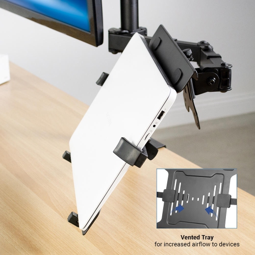 10-15.6 Inch Notebooks Desk Stand Board, Laptop Holder Attachment for Full Motion Monitor Mount - PrimeCables
