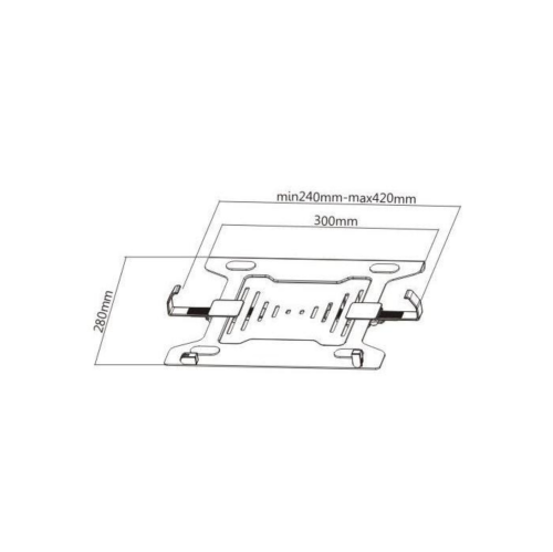 10-15.6 Inch Notebooks Desk Stand Board, Laptop Holder Attachment for Full Motion Monitor Mount - PrimeCables