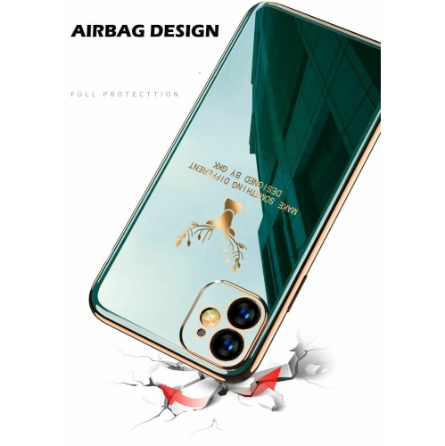 Plating Deer Case Camera Protect Phone Skin Case Cover For iPhone 12 Pro Max