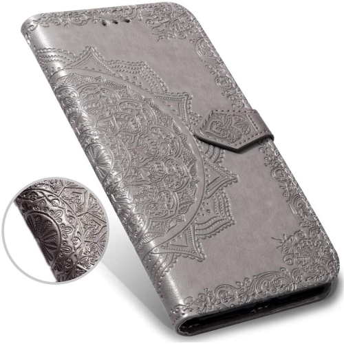 Luxury Embossed Mandala Floral Pattern Premium PU Leather Flip Wallet Case SKYXD Luxury 3D for Samsung Galaxy S21 Ultra