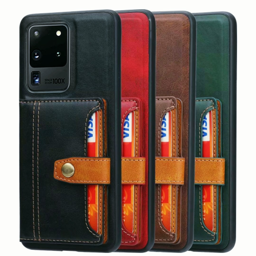 Étui-portefeuille magnétique en cuir avec porte-carte pour Galaxy S21 plus de Samsung