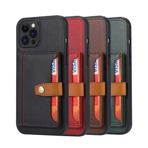 Magnetic Leather Back Case Cover Card Holder Wallet Case for iPhone 12 Pro Max