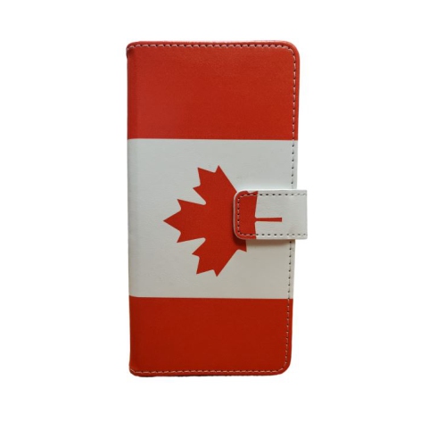 Flip Phone Case Wallet Cover PU Leather case Card Holer Canada Flag Design for Samsung Galaxy S21