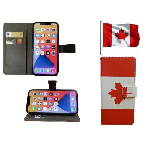 Flip Phone Case Wallet Cover PU Leather case Card Holer Canada Flag Design for Samsung Galaxy S20 FE