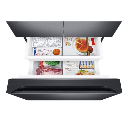 Réfrigérateur à deux portes 22,1 pi³ 30 po de Samsung - Acier inoxydable noir