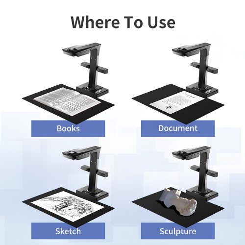 CZUR ET25 Pro Professional Book Scanner, 25MP Document Camera, A3 Overhead Document Scanner, 180+ Languages OCR, Hi-Speed DDR, Support HDMI, USB 2.0,