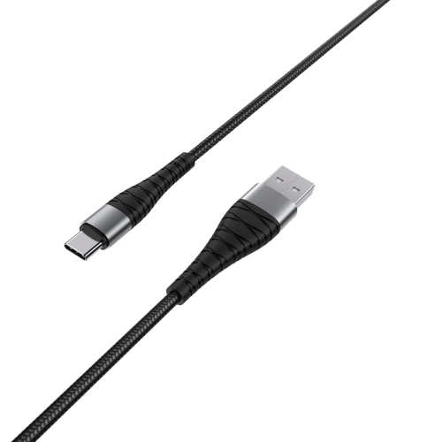 CSMART  【3 Pks】 1M/3.3Ft Heavy Duty Nylon Braid USB Type C Fast Charging Data Cable Cord for Samsung Google Lg Motorola Phones In Black