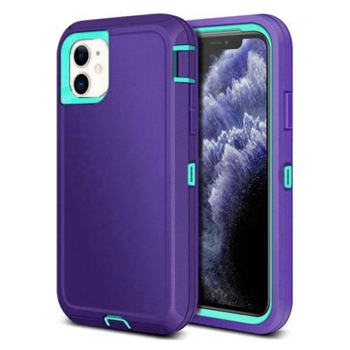 CSMART  【】 Anti-Drop Triple 3 Layers Shockproof Heavy Duty Defender Hard Case for Iphone 11 (6.1") In Purple