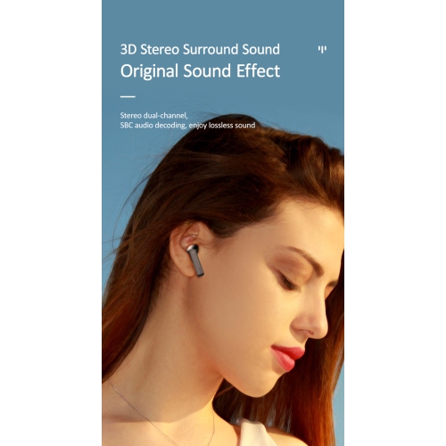 True Wireless Earbuds Bluetooth 5.0 compatible with Android, Apple Airpod, PC. Touch Controls, Super Stereo Bass Sound, 4H Playtime, Noise