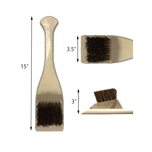 MAXTECH Wooden BBQ Scraper with brush