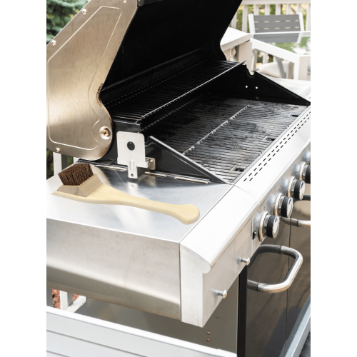 MAXTECH Wooden BBQ Scraper with brush