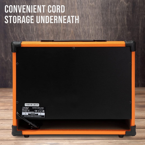 LyxPro 40 Watt Guitar Amplifier Built In Speaker Active Passive, Headphone And Microphone,Aux Input Includes Gain Bass Middle Treble Delay Time