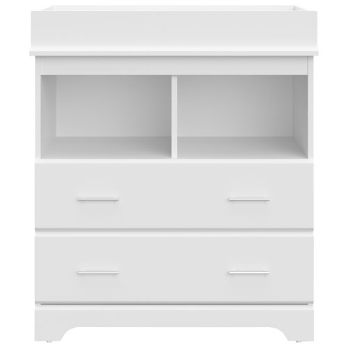 Storkcraft Brookside 2-Drawer 2-Shelf Changing Table Chest - White