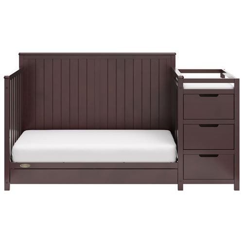 Graco Hadley 4-in-1 Convertible Crib with 3-Drawer Changing Table - Espresso