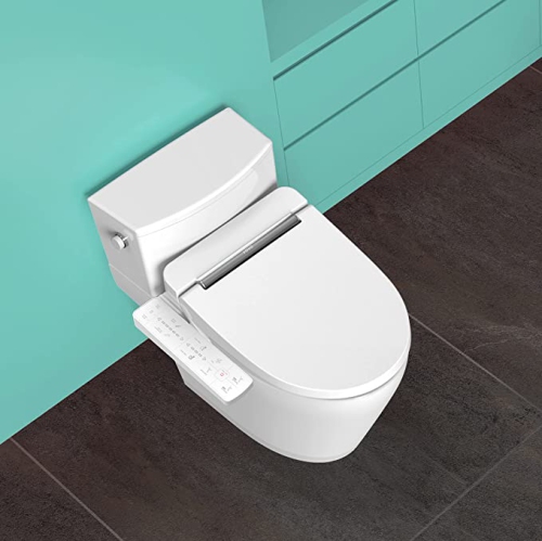 Bidet électronique VOVOSTYLEMENT VB-3000SE, siège allongé, chauffant, sec à chaud et à l'eau - Blanc