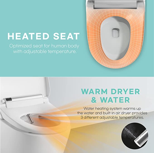 VOVO STYLEMENT VB-4000SE Electronic Bidet, Elongated, UV LED Sterilization, Heated  Seat, Warm Dry and Water, Deodorization, Self Cleaning Full Stainless  Nozzle - White | Best Buy Canada