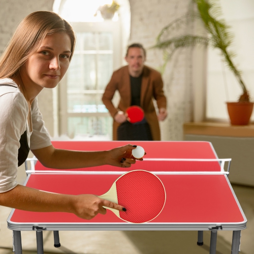 Costway 60" Portable Table Tennis Ping Pong Folding Table w/Accessories Indoor Game