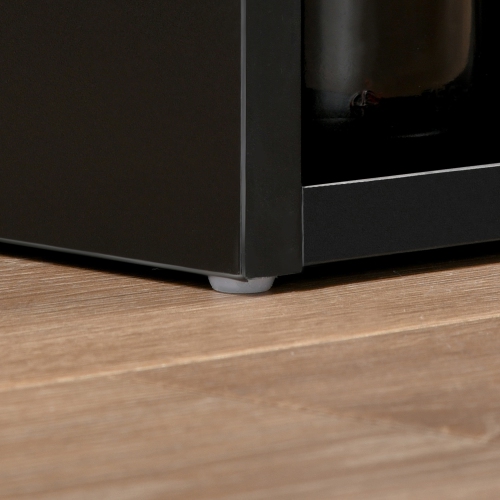 HOMCOM Modern Bar Table, Bar Height Dining Table with 3 Storage Shelves for Kitchen, Dining Room, Living Room, Black