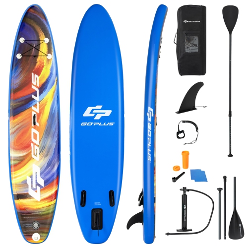 Gymax 11 ft. Inflatable Stand-Up Paddle Board Non-Slip Deck