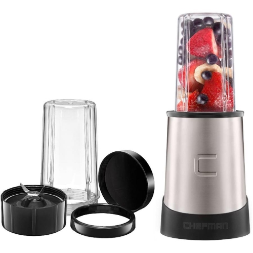 Chefman - Personal Blender & Accessories, 480 mL Capacity, 240 Watts, Stainless Steel