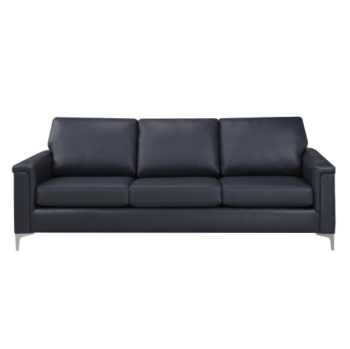 Canadian Sofa Distributions 'Roswell' Blue Leather Sofa