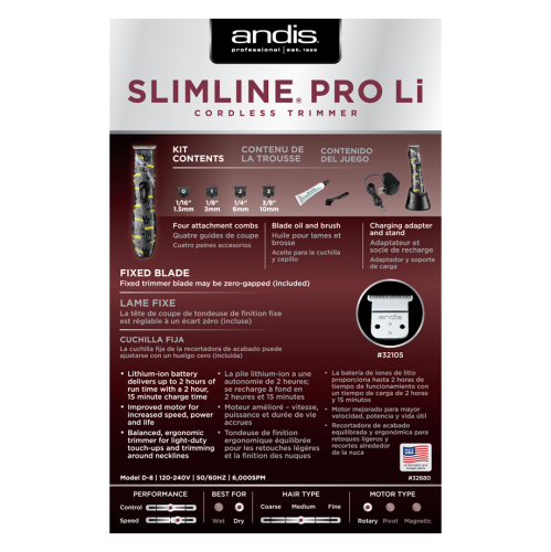 ANDIS "NEW" SlimlinePro Li Trimmer ANDIS NATION