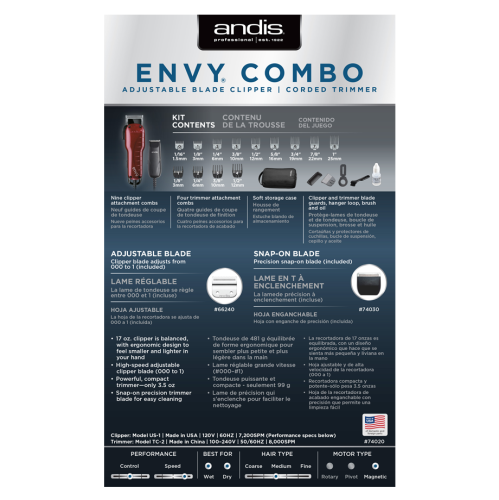 ANDIS Envy / Trimmer Combo