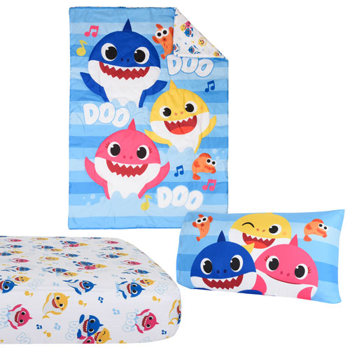 Nemcor 3-Piece Bedding Set - Crib - Baby Shark