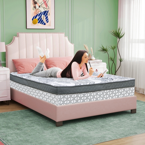 ViscoLogic Hamilton [ Made in Canada ] 11" Orthopedic 5-Zone Pocket Coil Foam Encased Euro Top Eco-Friendly Hybrid Mattress - Twin / Single Size