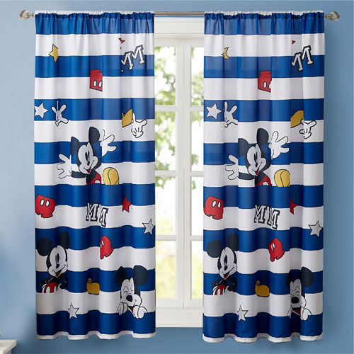 Disney Window Curtain Panels Mickey, Mickey Mouse Bedroom Curtains