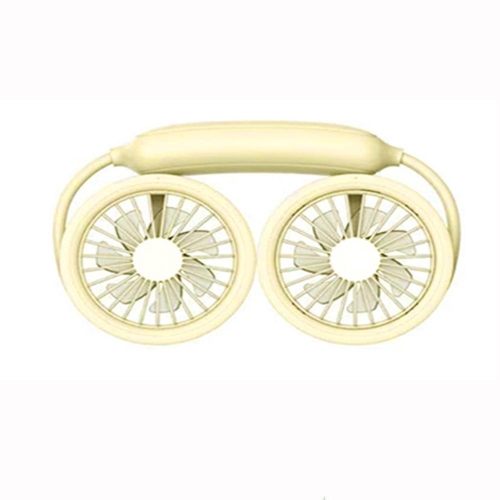 Ventilateur extensible rechargeable à cou Diandi avec mini-ventilateur LED à 3 vitesses SQ2207 - Jaune