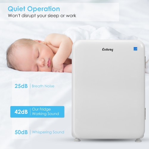 Costway 2.4 Cu.Ft. Compact Refrigerator Auto Defrost Mini Fridge Reversible Door