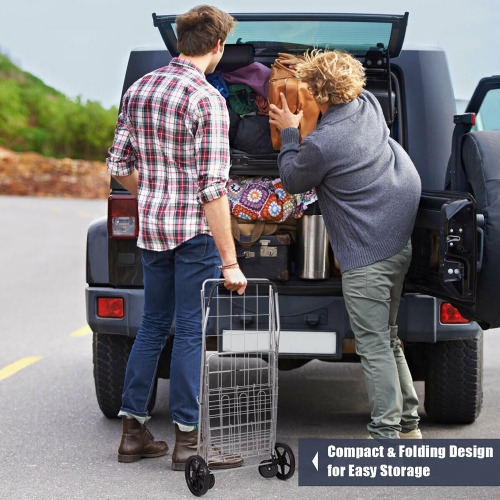 Ce panier utilitaire utilitaire utilitaire utilitaire de Costway est un panier géant pliable pour l’épicerie en lessive