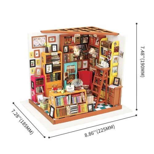 Sam's Study DG102 Library DIY Miniature Dollhouse