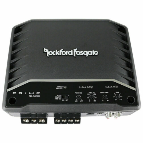 Rockford Fosgate R2-500X1 Prime Series mono subwoofer amplifier — 500 watts RMS x 1 at 2 ohms
