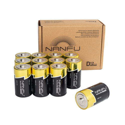 NANFU  12 Pack Alkaline D Cell Batteries for Household & Business