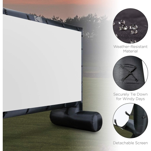 KODAK Inflatable Outdoor Projector Screen | 14.5 Feet, Blow-Up Screen for Movies, TV, Sports Games & More | Includes Air Pump, Storage Carry Case,