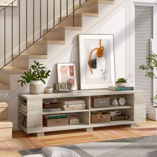 Costway TV Stand Entertainment Media Center Console For TV's up to 65'' w/Storage Shelves