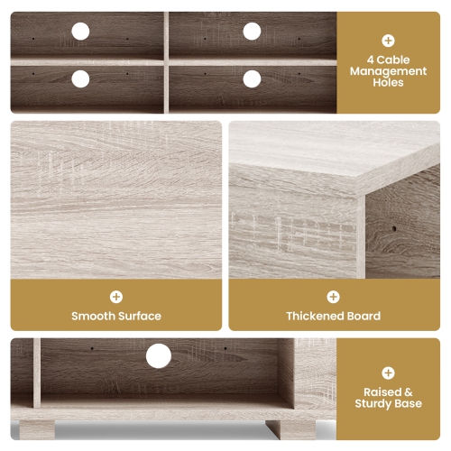 Costway TV Stand Entertainment Media Center Console For TV's up to 65'' w/Storage Shelves