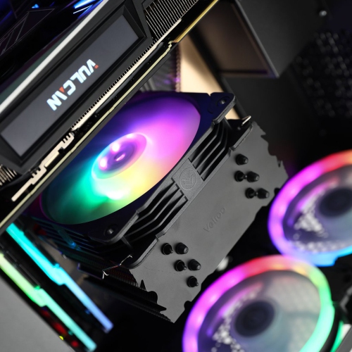 Vetroo 5 Heat Pipes 120mm PWM Processor 150W TDP Fan Intel LGA 1200 115X / AMD Ryzen AM4 Universal Socket Black