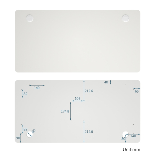 Costway 48'' Universal One-Piece Tabletop for Standard & Sit to Stand Desk Frame