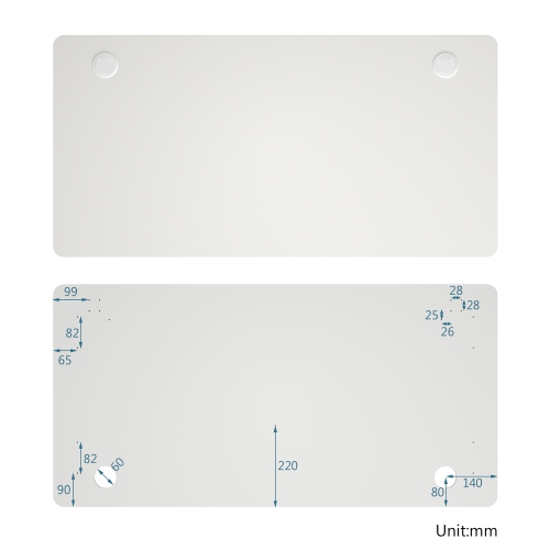 Costway 48'' Universal One-Piece Desktop for Standard & Sit to Stand Desk Frame