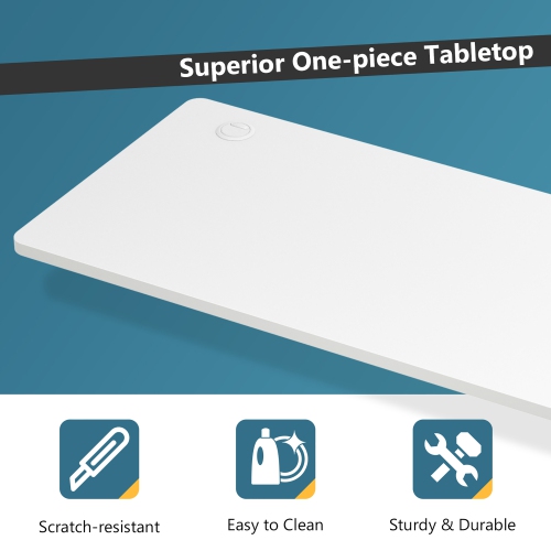 Costway 48'' Universal One-Piece Desktop for Standard & Sit to Stand Desk Frame