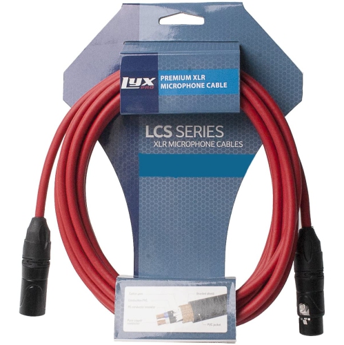 LyxPro Balanced XLR Cable 25 ft Premium Series Professional Microphone Cable, Powered Speakers and Other Pro Devices Cable, Red
