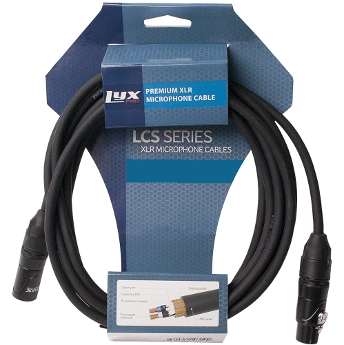LyxPro Balanced XLR Cable Premium Series Microphone Cable, Speakers and Pro Devices Cable, 30 Feet- Black
