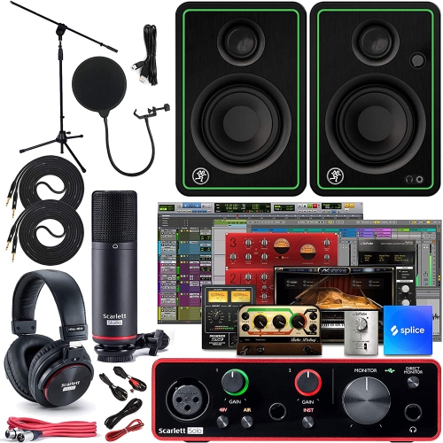 Focusrite Scarlett Solo 2x2 USB Audio Interface Full Studio Bundle with  Creative Music Production Software Kit and CR3-X Pair Studio Monitors and  1/4” Instrument Cables | Best Buy Canada