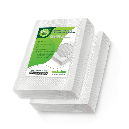 FOODSEALER 5MIL BAGS  200 PCs Pint 6.5″ X 10″ Foodsealer 5Mil Commercial Food Grade Vacuum Sealer Bag for Cabela Sealer, Foodsaver Vacuum Sealer