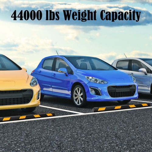 Costway 72'' Rubber Car Parking Block RV Trailer Wheel Tire Stopper Garage Driveway